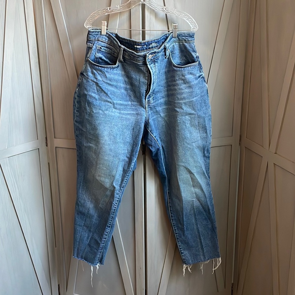 Old navy blue jeans